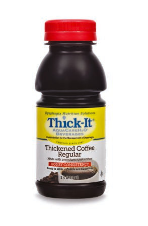 Kent Precision Foods Thick-It AquaCareH2O Thickened Beverage 8 oz. Bottle Coffee Ready to Use Honey Consistency - B471-L9044