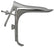 BR Surgical - Vaginal Speculum Graves NonSterile Surgical Grade German Stainless Steel Medium Right Side Open Angled Up 45° Reusable Without Light Source Capability - BR70-10045