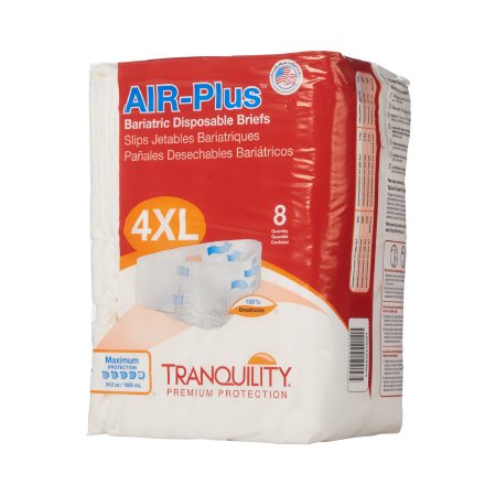 Principle Business Enterprises Tranquility AIR-Plus Bariatric Adult Incontinent Brief Tab Closure 4X-Large Disposable Heavy Absorbency - 2195