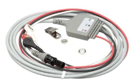 Welch Allyn - 3 Lead ECG Cable 8 Foot, With 2 Snap-On Electrode Connectors Propaq Patient Monitors - 008-0880-00
