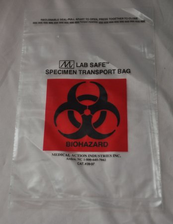 McKesson McKesson Specimen Transport Bag with Document Pouch 6 X 9 Inch Polyethylene Biohazard Symbol Adhesive Closure NonSterile - 765975