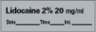 Precision Dynamics Pre-Printed Label Anesthesia Label Lidocaine 2% 20Mg/mL Gray 1-1/2 X 1/2 Inch - AN-11D20