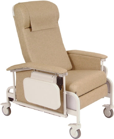 Winco Care Cliner Drop-Arm Recliner Tallow Nylon Caster Nylon Caster - 6550-31