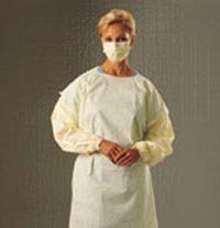 O&M Halyard Inc Protective Procedure Gown Medium / Large Unisex NonSterile Yellow - 13962