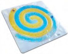 Skil-Care - Sensory Gel Pad Blue and Yellow, Spiral Design, 15 X 15 Inch, Gel - 912441