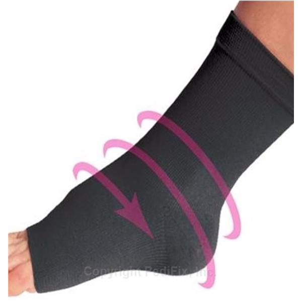 Pedifix Sleeve Pedi-Smart 9.5-10.25" Anklet Elastic 9.5-10.25" Black Size 4 Ea - 6021-#4