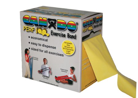 CanDo Perf 100 - Exercise Resistance Band Yellow 5 Inch X 100 Yard X-Light Resistance - 10-5191