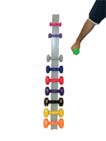 Fabrication Enterprises CanDo Wall Rack Cando Holds 10 Dumbbells - 10-0575