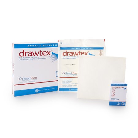 Drawtex - Hydroconductive Wound Dressing 8 X 8 Inch Fiber Square Sterile - 00304