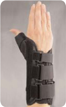 Primo - Wrist Brace with Thumb Spica Aluminum / Elastic / Foam / Plastic / Polyester Left Hand Black Large - 08147374
