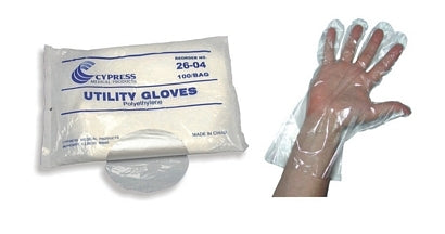 McKesson Medical Surgical McKesson Utility Glove One Size Fits Most Polyethylene Clear 11 Inch NonBeaded Cuff NonSterile - 26-04