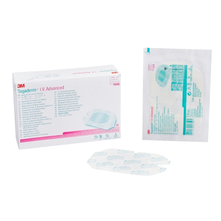 3M Tegaderm - I.V. Dressing Film 4 X 4-3/4 Inch Sterile - 1688