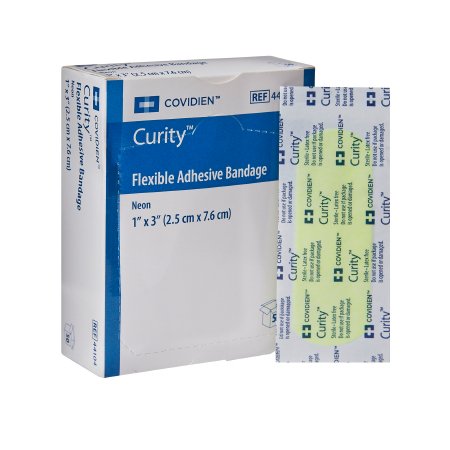 Curity - Adhesive Strip 1 X 3 Inch Fabric Rectangle Neon Sterile - 44104-