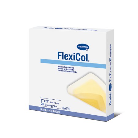 FlexiCol - Hydrocolloid Dressing 2 X 2 Inch Square Sterile - 48600000