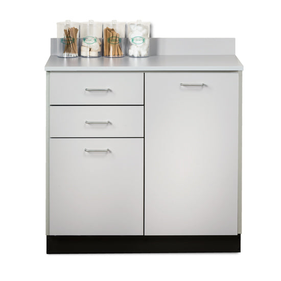 Clinton Industries CABINET, BASE 2DOOR 2DRWR 2SHELF GRY - 8036-1GR
