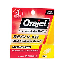 Orajel - Oral Pain Relief 20% Strength Benzocaine Oral Gel 0.25 oz. - 10237070125
