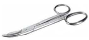 BSN Medical Bandage Scissors Bohler 9-1/2 Inch Length Stainless Steel Finger Ring Handle Angled Blunt/Blunt - 7293500