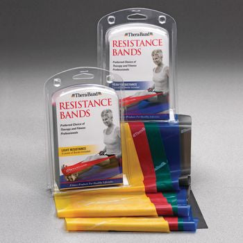 Patterson Medical Supply Thera-Band Beginner Exercise Resistance Band Set Yellow / Red / Green 5 Foot Length Light Resistance - 92717910