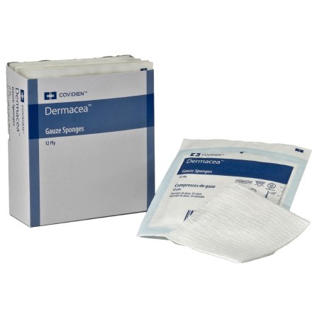 Dermacea - Gauze Sponge Cotton 12-Ply 3 X 3 Inch Square Sterile - 441009