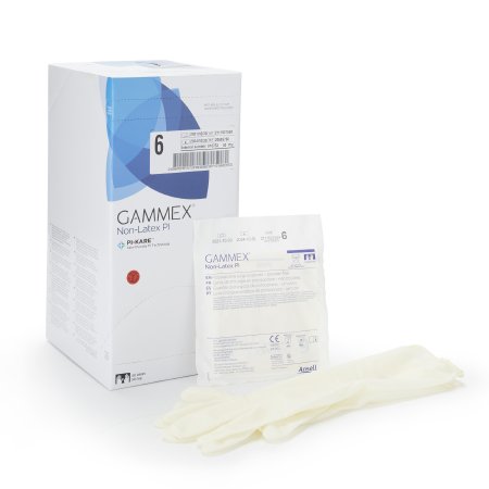 GAMMEX Non-Latex PI - Surgical Glove Size 6 Sterile Pair Polyisoprene Extended Cuff Length Smooth White Not Chemo Approved - 20685760