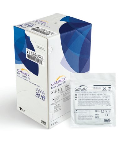 Ansell GAMMEX Non-Latex PI Surgical Glove Size 7 Sterile Polyisoprene Standard Cuff Length Smooth White Not Chemo Approved - 20685770