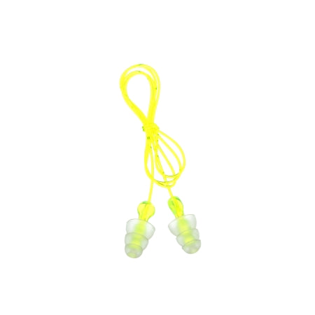 3M Tri-Flange Ear Plugs Corded One Size Fits Most Clear - P3000