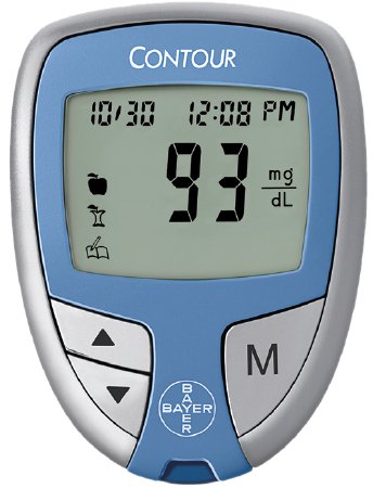 Ascensia Diabetes Care Contour Blood Glucose Meter 5 Seconds Stores Up To 480 Results, 14-Day Averaging No Coding - 7189