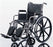 Alimed Excel 2000 Wheelchair Dual Axle Desk Length Arm Padded, Removable Arm Style Mag Wheel Black 18 Inch Seat Width 300 lbs. Weight Capacity - 78083