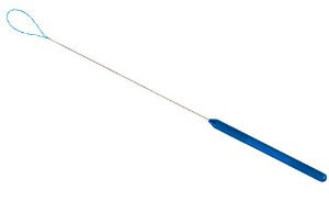 Beatty Marketing and Sales Hoffee Suture Retriever Aluminum Knurled Blue Handle, Blue Suture Loop, Sterile - 22701