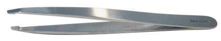 BR Surgical - Cilia Forceps Swiss 3-3/4 Inch Length Surgical Grade Stainless Steel NonSterile NonLocking Thumb Handle Straight 3 mm Wide Diagonal Jaws - BR43-42710