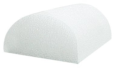 CanDo - Half-Round Therapy Foam Roller Jumbo White Polyethylene Foam 8 X 12 Inch - 30-2271