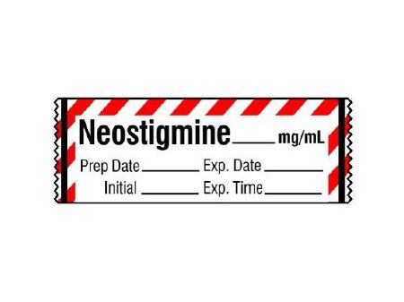 Shamrock - Drug Label Anesthesia Label Neostigmine _____ mg / mL / Prep Date _____ Exp. Date _____ / Initial _____ Exp. Time _____ Red / White 1/2 X 1 Inch - SA-231-EXP
