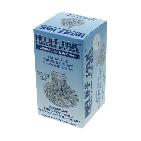 Relief Pak - English Style Ice Bag General Purpose One Size Fits Most 9 Inch Diameter Rubberized Fabric / Plastic Reusable - 11-1061