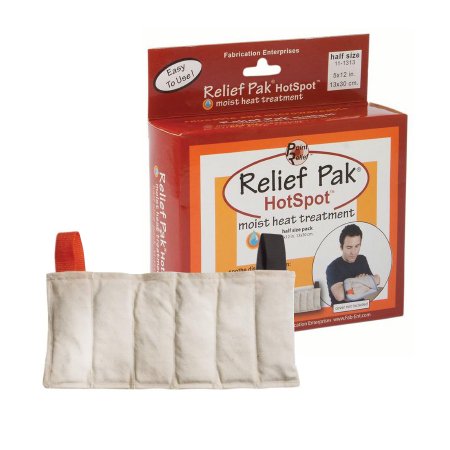 Relief Pak HotSpot - Moist Heat Therapy Pad General Purpose Half Size Fabric Reusable - 11-1313