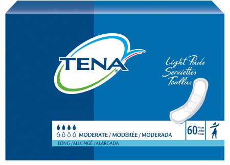 Essity HMS North America Inc TENA Moderate Long Bladder Control Pad 12 Inch Length Moderate Absorbency Dry-Fast Core One Size Fits Most Unisex Disposable - 41409