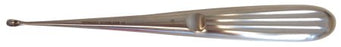 BR Surgical - Bone Curette Spratt 6-1/2 Inch Length Hollow Handle with Grooves Size 3 Tip Straight Oval Cup Tip - BR32-47503