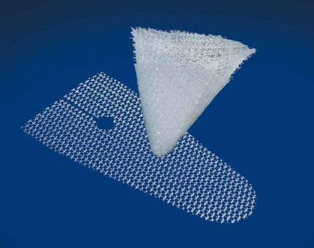 Covidien Parietex Plug and Patch System Hernia Repair Mesh Partially Absorbable Knitted Polyester Monofilament / Polylactic Acid (PLA) 8 cm Diameter Round Plug with Keyhole Patch Style - PNP8X3