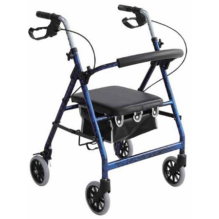 Merits Health Products 4 Wheel Rollator Merits Blue Lightweight Aluminum Frame - W464-UW1MU