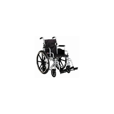 Merits Health Products Transport Wheelchair 250 Lbs. Weight Capacity Desk Length / Flip Back / Padded Arm Black Upholstery - L405AMDIMU