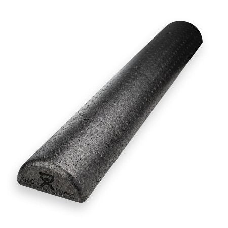 CanDo - Half-Round Therapy Foam Roller Slim Black EPP Foam 6 X 12 Inch - 30-2290
