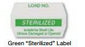 SPS Medical Supply - Pre-Printed Label Advisory Label Green Paper LOAD NO./STERILIZED/Indefinite Shelf Life/Unless Damaged or Opened Black Sterilization Label 2-1/2 X 8-1/2 Inch - SRL-012-G
