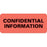 First Healthcare Products - Pre-Printed Label Advisory Label Red Paper CONFIDENTIAL INFORMATION Black Confidential 15/16 X 2-1/4 Inch - 50704