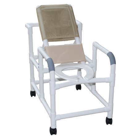 MJM International - Shower Chair PVC Frame Reclining Back 20 Inch Internal Seat Width / 24 Inch External Seat Width - 194