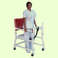 Mjm International Walker Adjustable Height 400 Series Pvc Frame 300 Lbs. Weight Capacity 28-3/4 To 33-1/4 Inch Height - 418-OR-3"TW