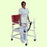 400 Series - Walker Chair Adjustable Height PVC Frame 300 lbs. Weight Capacity 28-3/4 to 33-1/4 Inch Height - 418-OR-3"TW