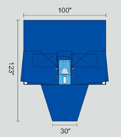 Welmed Abdominal Drape Laparoscopy / Pelviscopy Drape with Attached Leggings 100 W X 30 W X 123 L Inch Sterile - 1222-2166