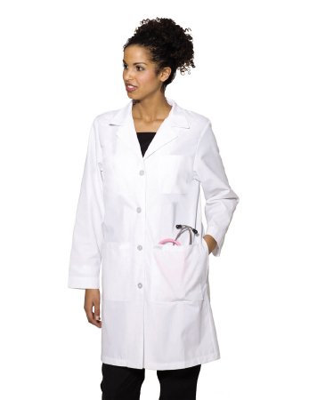 Landau Uniforms - Lab Coat White Size 2 Knee Length Reusable - 3153WWVC2