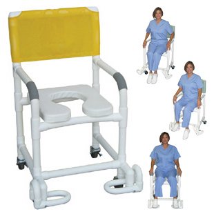 Mjm International Shower Chair  Pvc Frame 21 Inch Height - 118-3TW-SSDE-IF