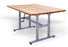 Hausmann Industries Deluxe Crank Butcher Block Work Table 60 L X 28 W X 27 to 39 H Inch Steel Frame - 4325
