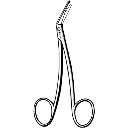 Sklar - Dural Scissors Schmieden-Taylor 6-1/2 Inch Length OR Grade Stainless Steel NonSterile Finger Ring Handle Angled Blunt Tip / Blunt Tip - 50-4655